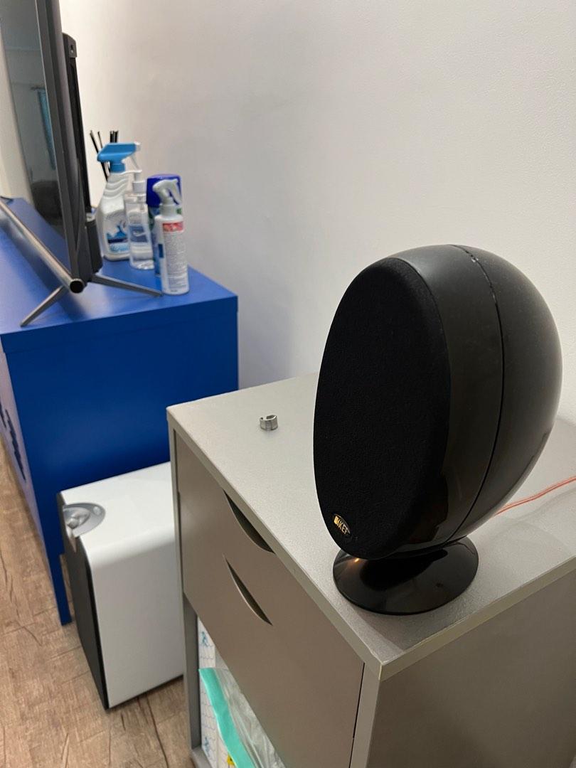 KEF 3005 egg satellite speakers with AE Subwoofer, Audio, Soundbars