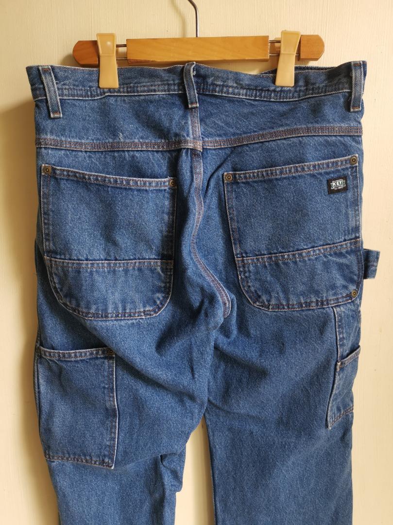 Key workwear double knee pants, Men's Fashion, Bottoms, Jeans on Carousell