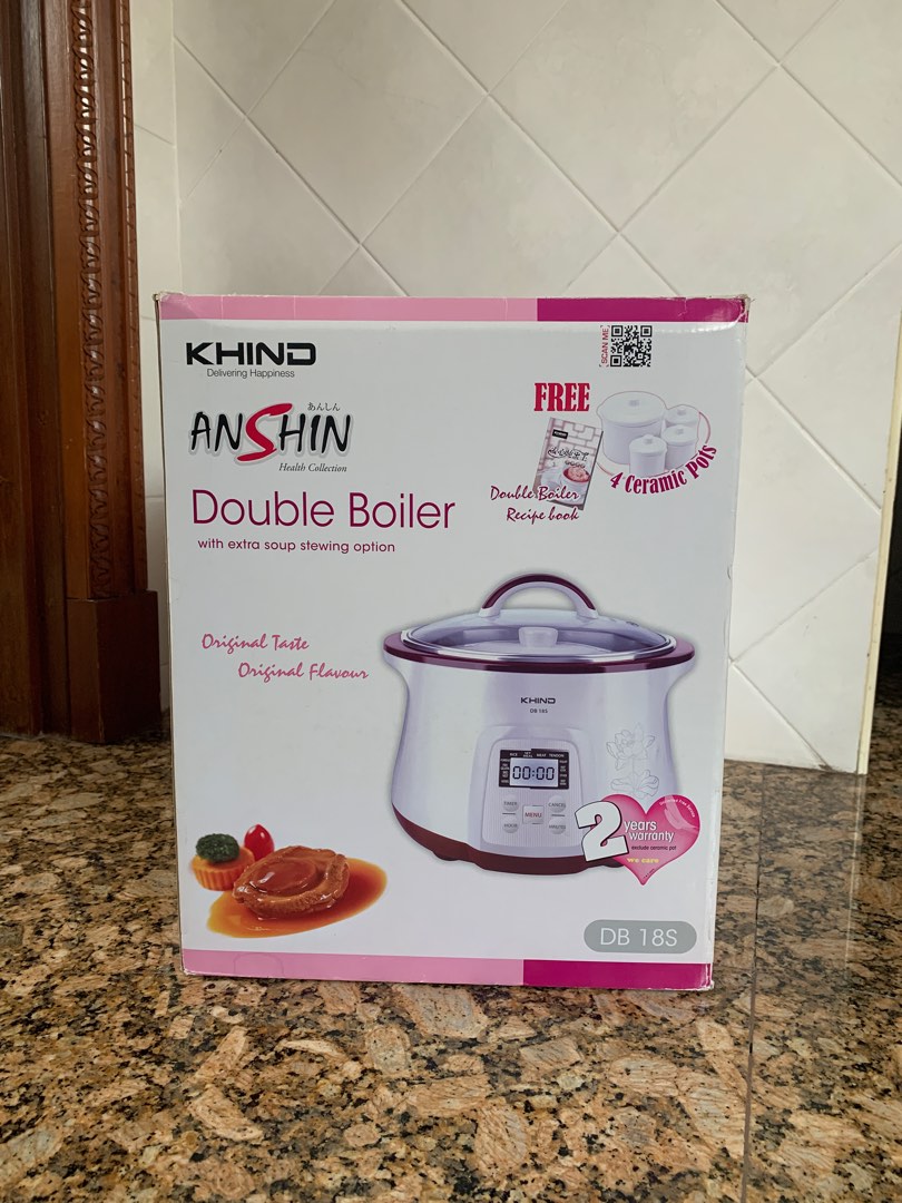 Khind DB18S Double Boiler, TV & Home Appliances, Kitchen Appliances