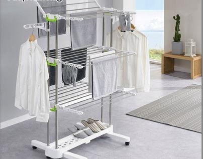 Korean Clothes Rack BR505 Foldable Spacious Towel Blanket Drying Shelves HKS0718 Furniture Home Living Home Improvement Organisation Clothes Drying Rack on Carousell