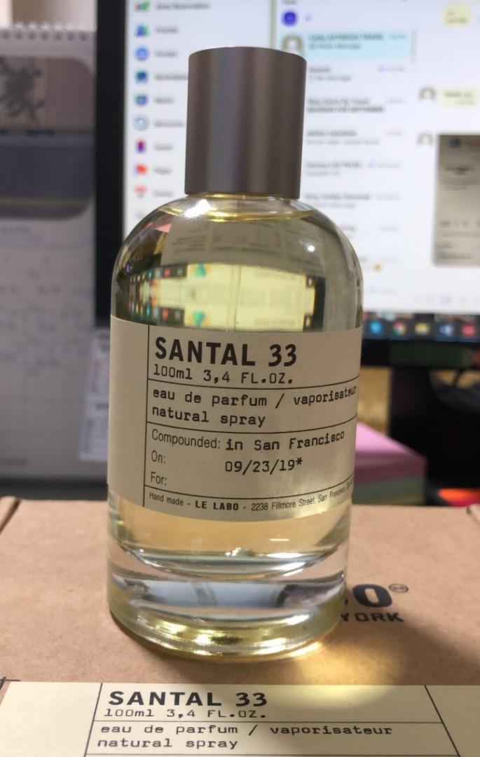 Le Labo Santal 33 authentic US tester perfume