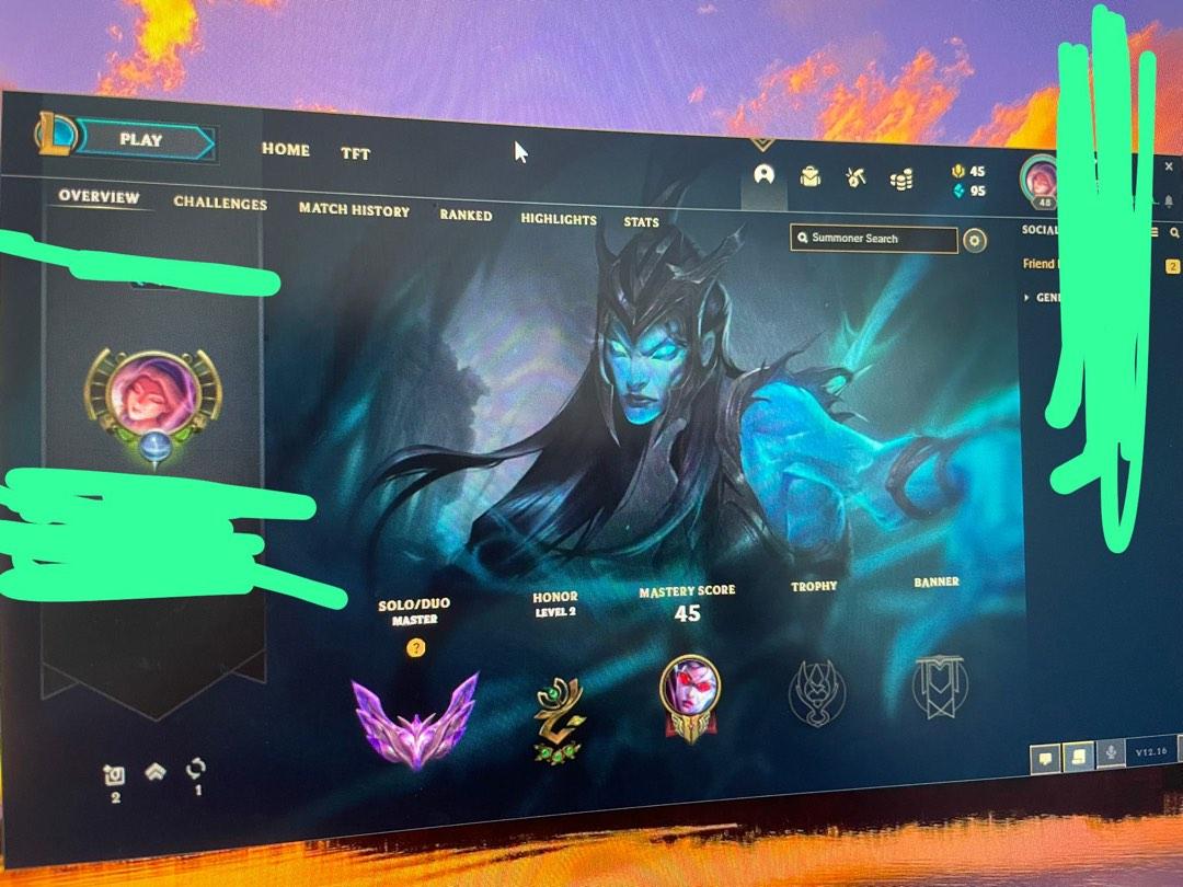 League of legends Masters 60% wr account, Video Gaming, Gaming Accessories,  Game Gift Cards & Accounts on Carousell