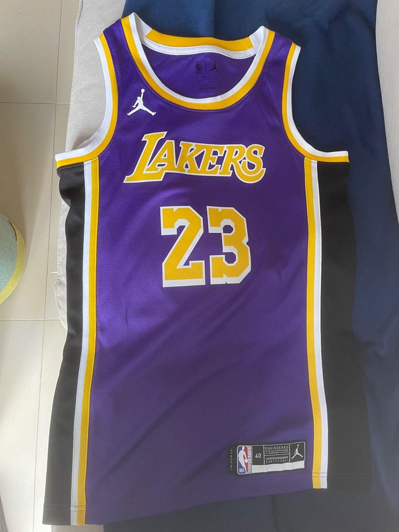 Nike Lebron James LA Lakers #23 Jersey Size M Black Mamba Swingman