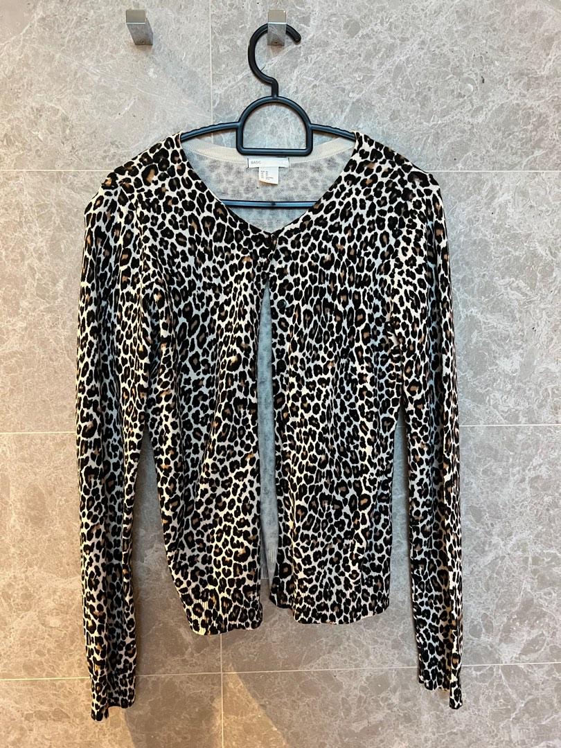 Animal print cardigan h&m clearance