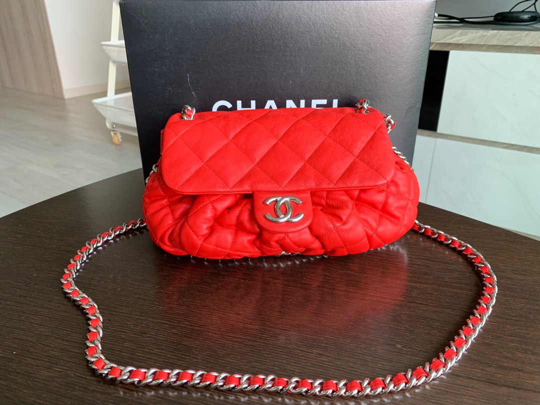 Like New Red Chanel Bag, Luxury, Bags & Wallets on Carousell