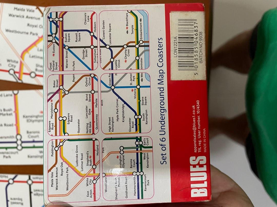 London Underground Coasters (Category: Dinnerware & Cutlery) located in Davao. Submitted by pandapandita (Listing ID 1182525790, Image 2). Description: London underground themed coasters. I bought this in London last 2019. .