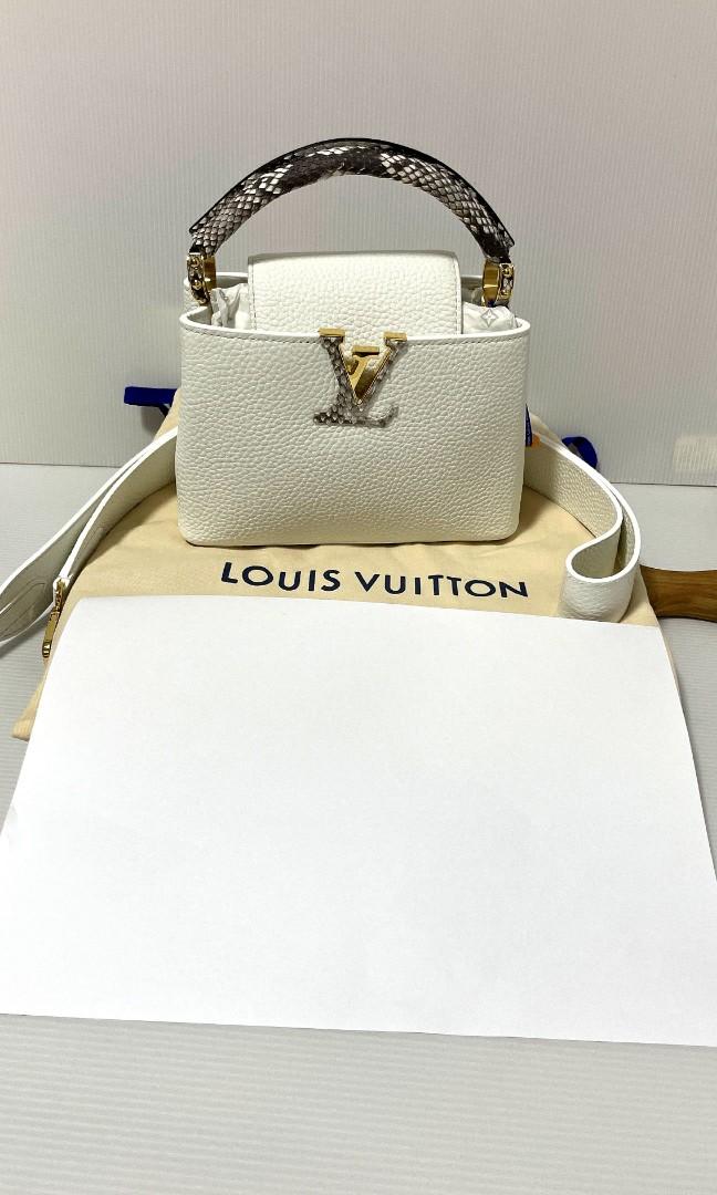 Louis Vuitton Snow White Taurillon and Python Mini Capucines For
