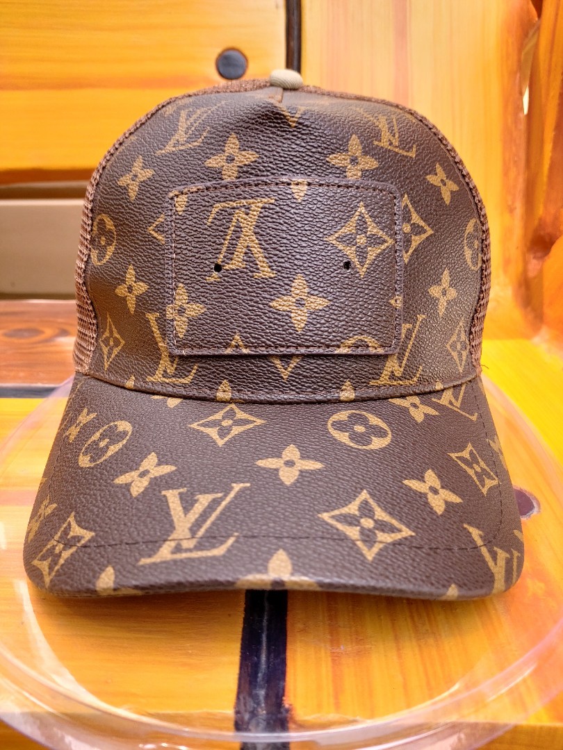 LV BROWN TRUCKER HAT, Men's Fashion, Watches & Accessories, Caps & Hats on  Carousell