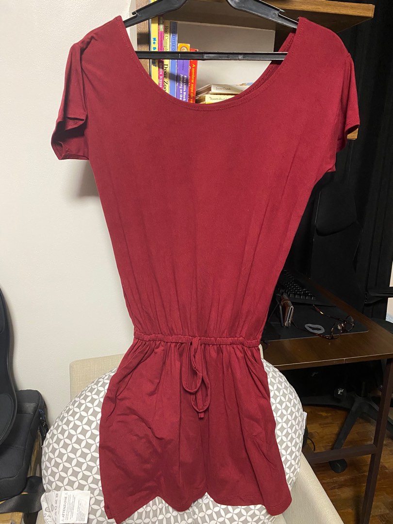 Maroon Romper, Women's Fashion, Dresses & Sets, Rompers on Carousell