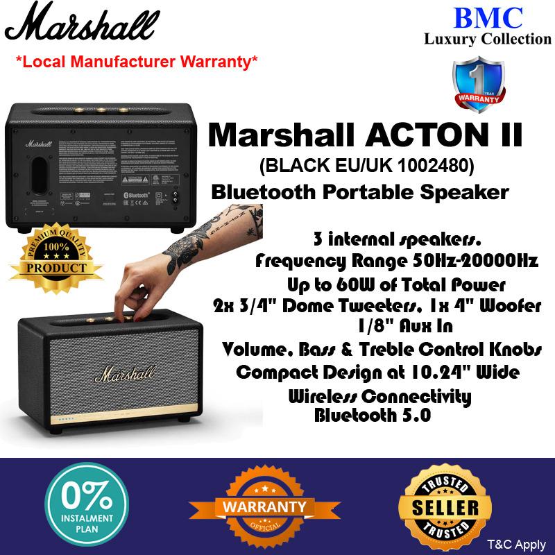 MARSHALL ACTON II BLUETOOTH BLACK EU/UK (1002480)