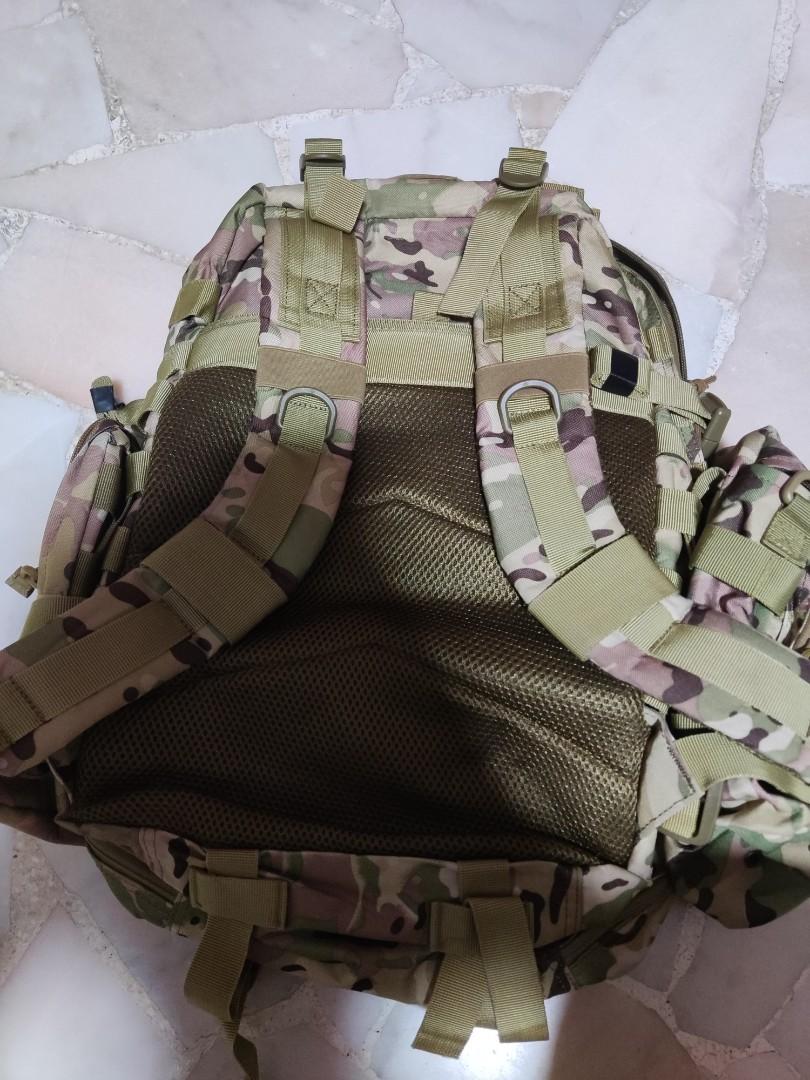 FREE MOLLE POUCH [Multicam] Military Camo Backpack Rucksack (50L ...