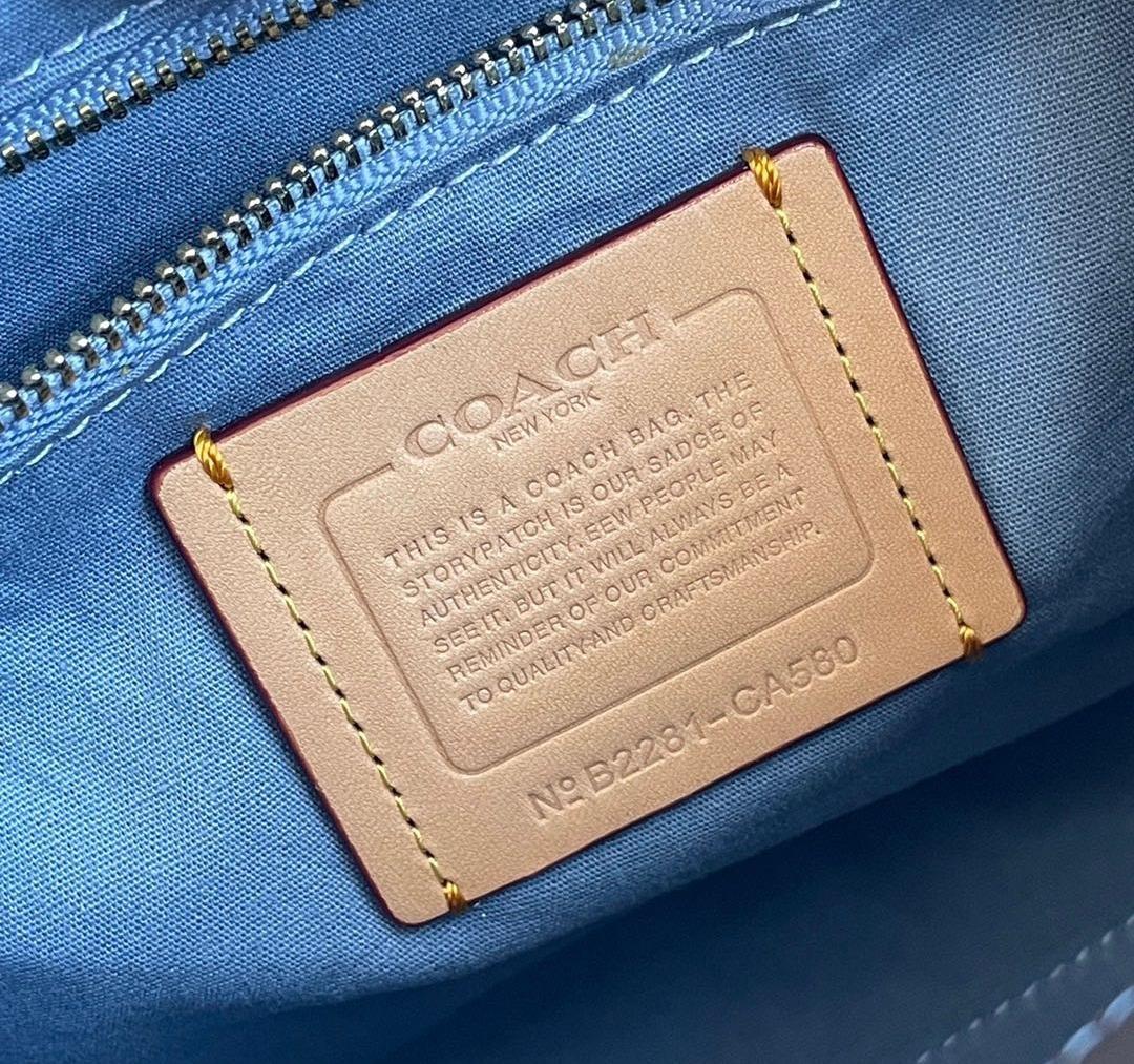 New Coach Original Denim Collection Field blue logo-jacquard denim