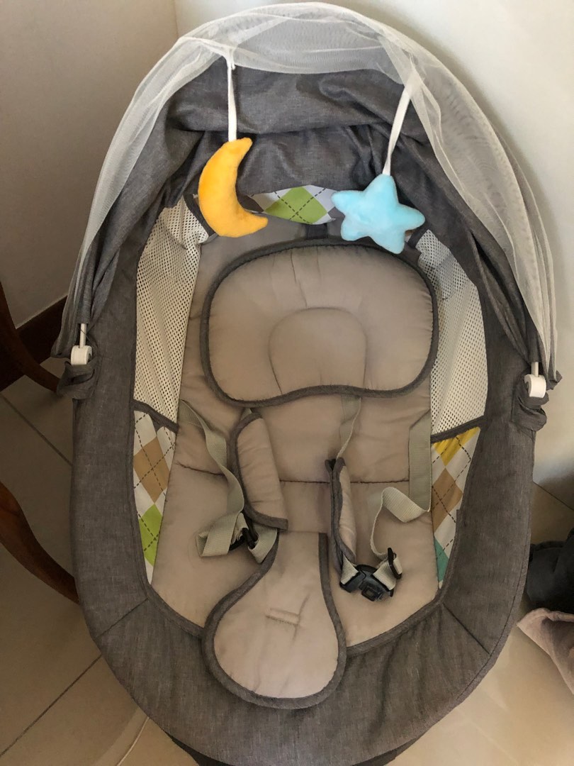 Newborn baby swing leaf bouncer mosquito net tent automatic