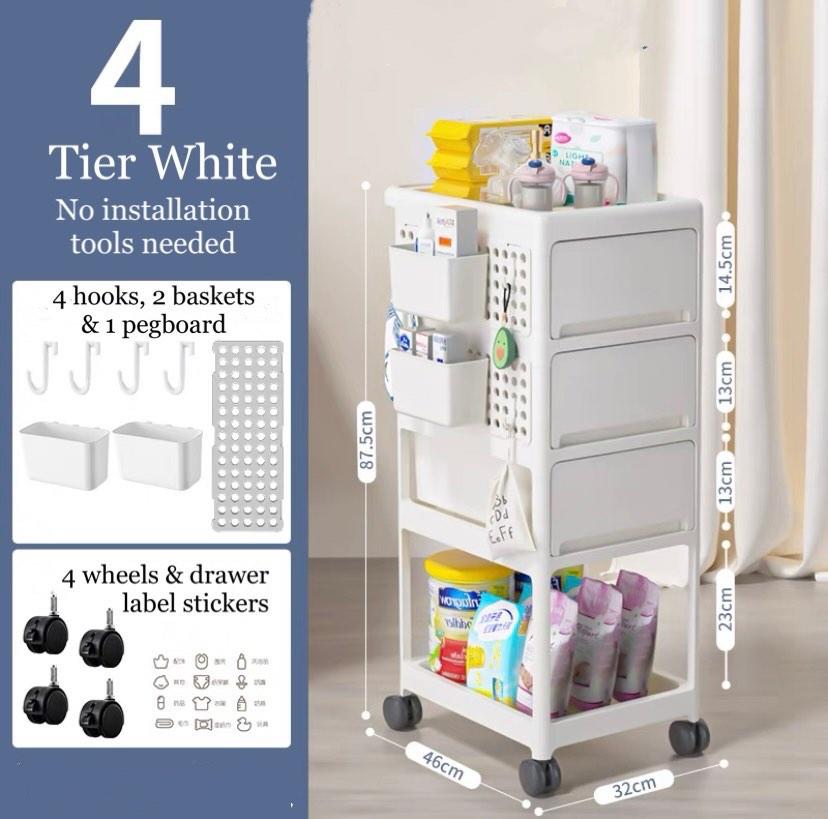 Cart Diaper Changing Station Supplies Diaper Organizer For Change