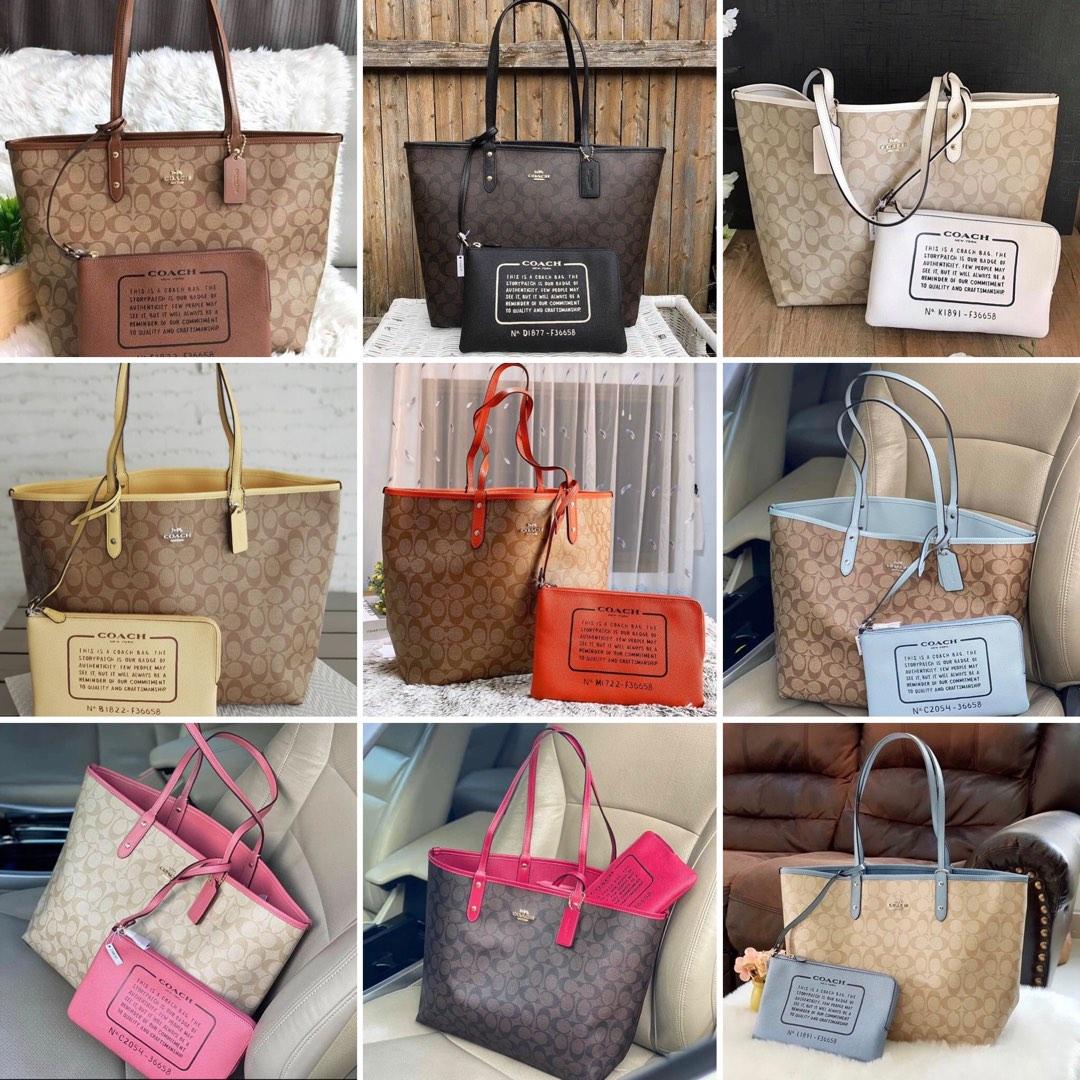 Original Coach Tote Bag pink & signature brown !! For sale shoulder bag  coach, Women's Fashion, Bags & Wallets, Tote Bags on Carousell