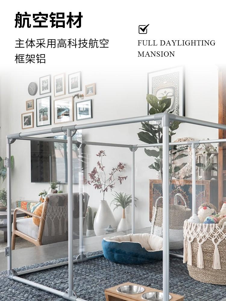 Pets Dog Puppy Acrylic Aesthtic Modern Clear Playpen Clear Paneled Dog