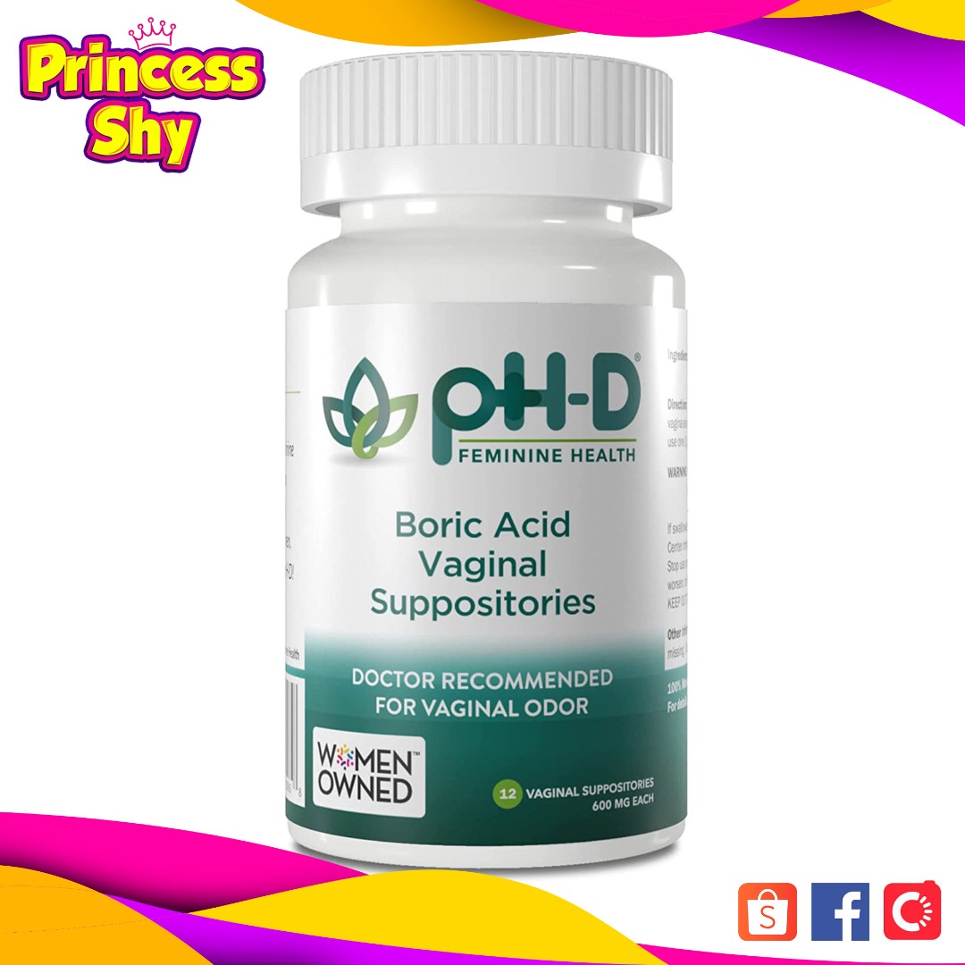 pHD Feminine Health Boric Acid Vaginal Suppositories 12 Ct, Beauty & Personal Care, Sanitary