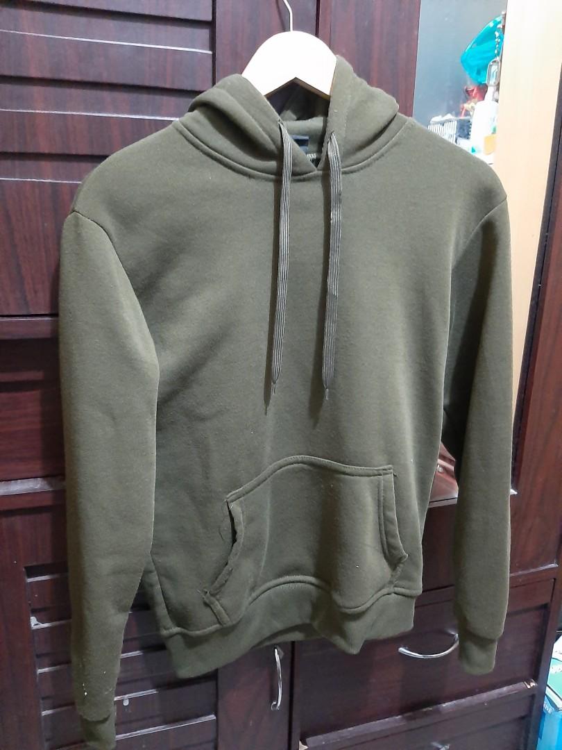 Army Green Crop Hoodie main image 1