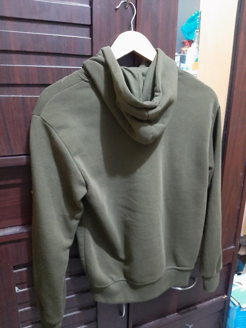 Army Green Crop Hoodie main image 0