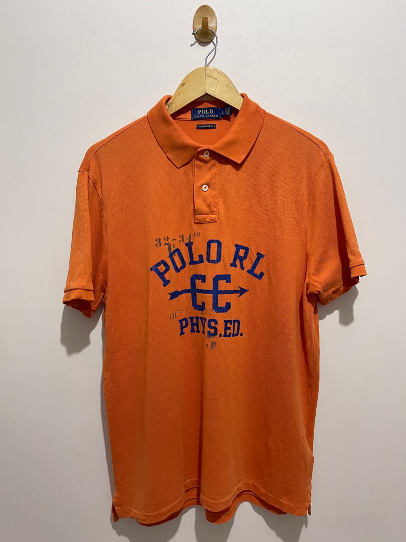 Polo Ralph Lauren Orange CC Phys Educ Classic Polo Men s Fashion 
