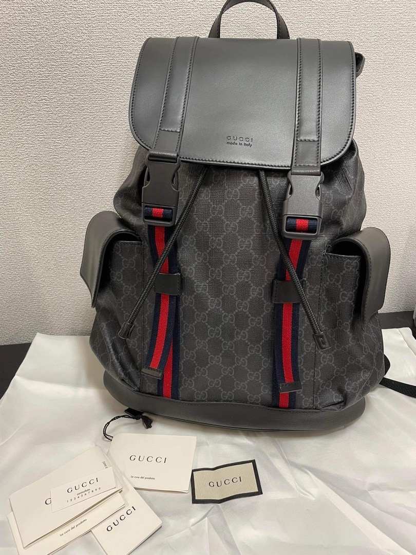 Preowned Authentic Gucci Supreme backpack Luxury Bags Wallets