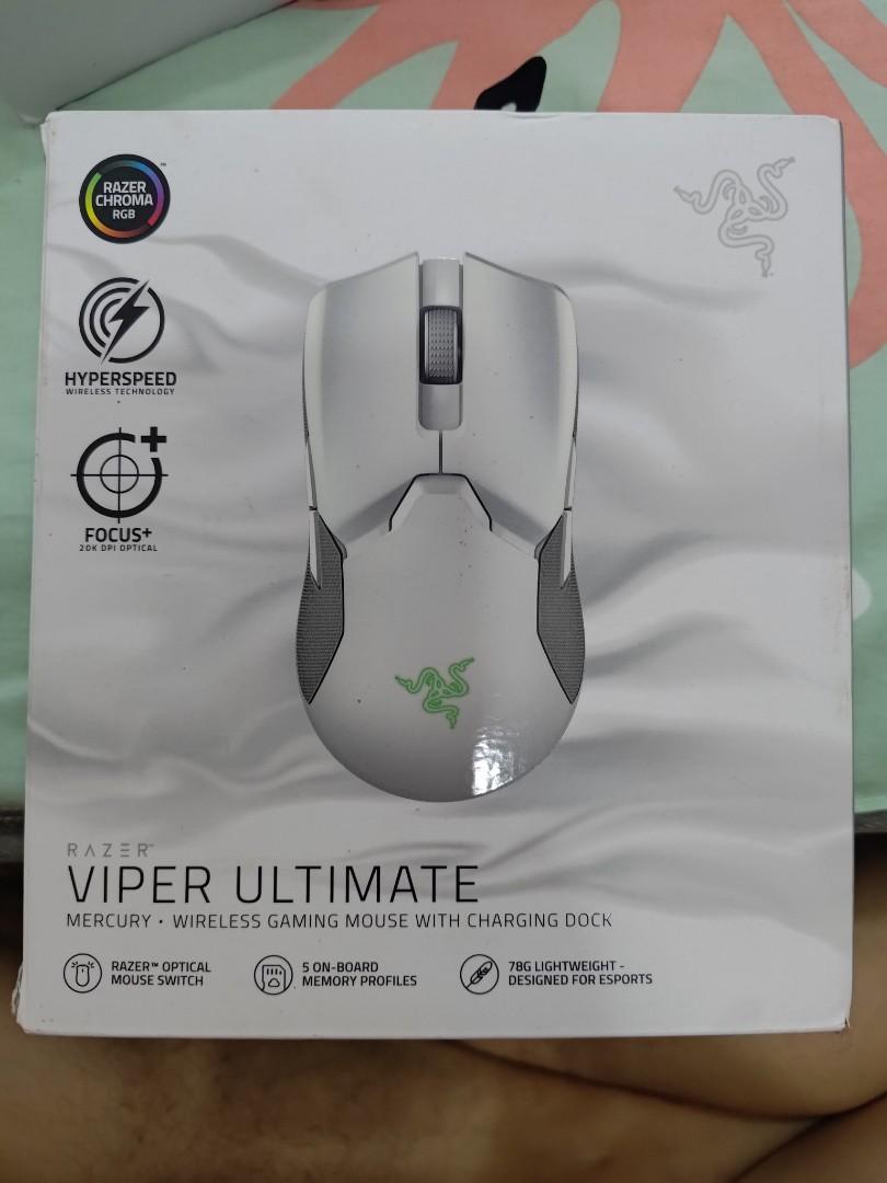 Razer Viper Ultimate (White) w Charging Dock, Computers & Tech, Parts ...
