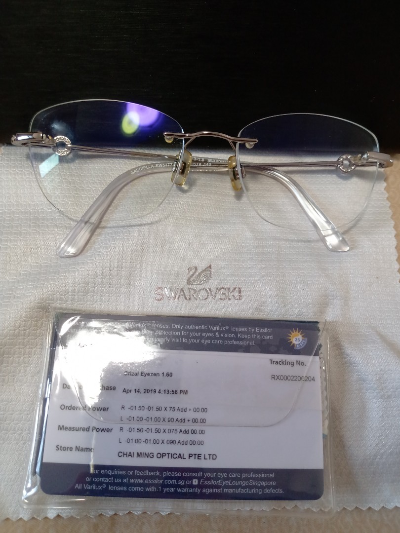 Swarovski Rimless Spectacles / Glasses, Women's Fashion, Watches ...