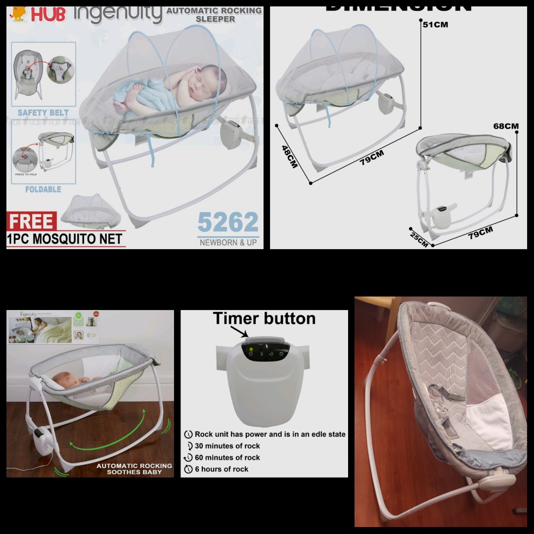 Rocking Bed for newborn, Babies & Kids, Babies & Kids Fashion on Carousell