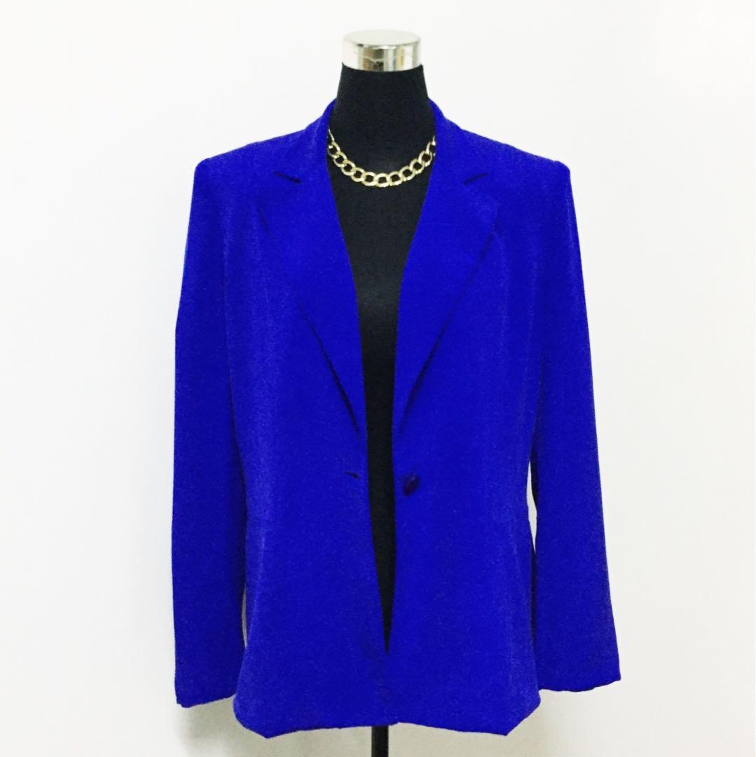 Royal Blue Blazer, Women's Fashion, Coats, Jackets and Outerwear on