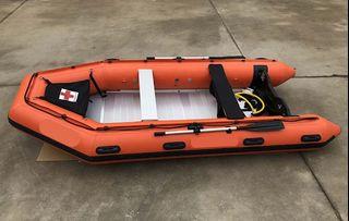 Rubber Rescue Boat Inflatable 4-Seater Aluminum Floor