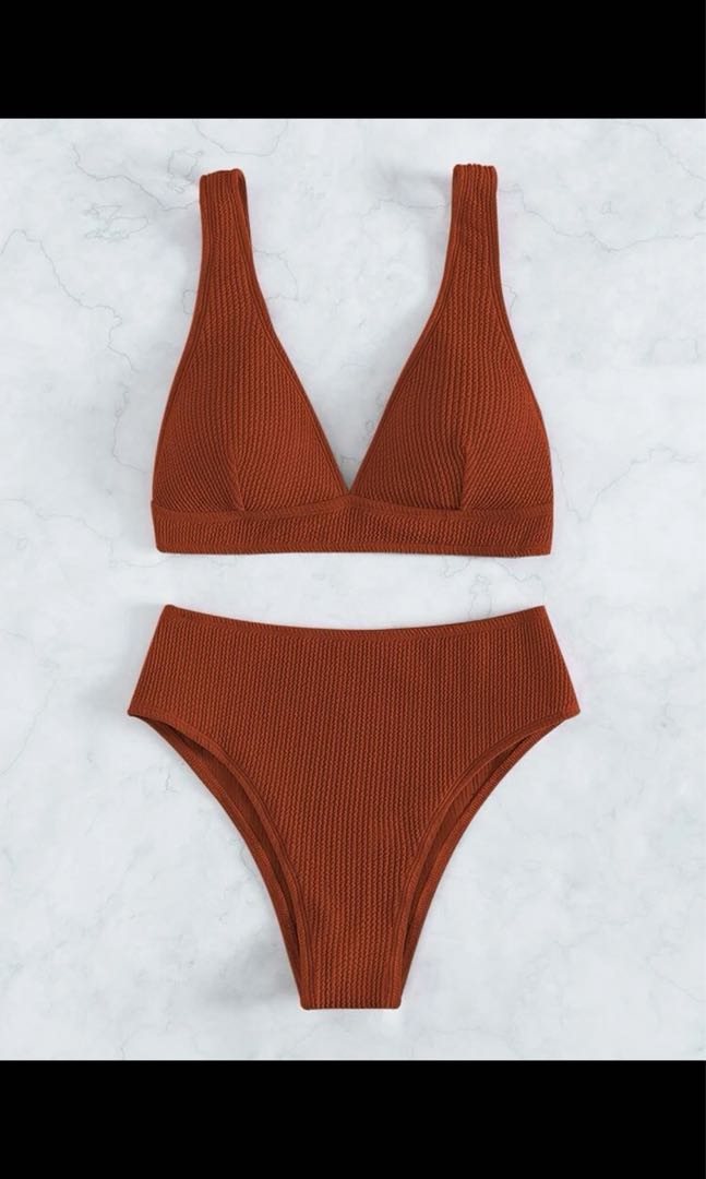 Rust Brown Bikini set, Women's Fashion, Swimwear, Bikinis & Swimsuits