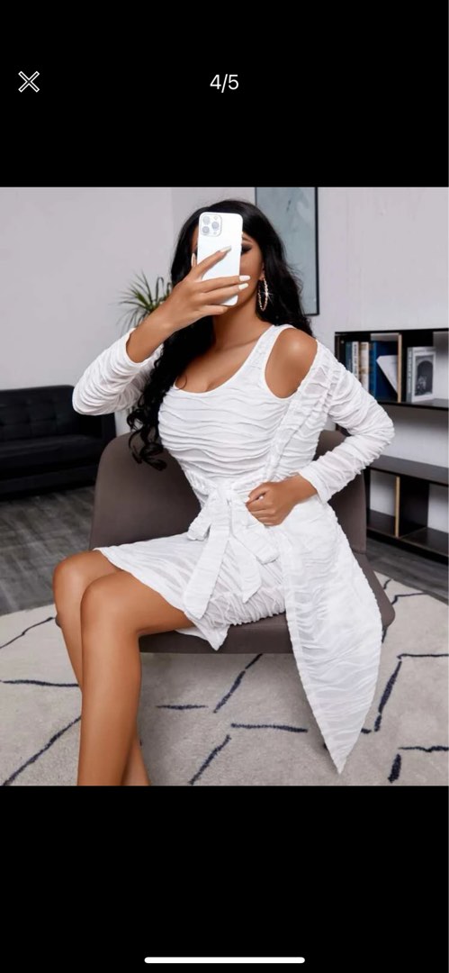 White smart discount casual dress