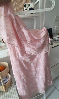 SALE Soft Pink Brokat Dress - Warehouse (FROM 200K)