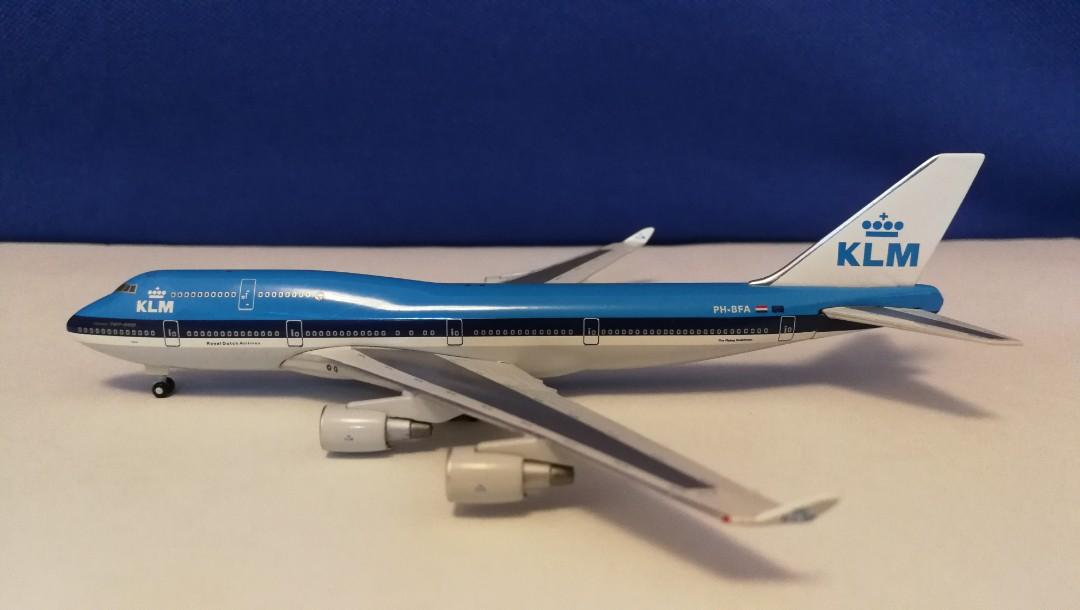 Star Jets 1:500 KLM 747-400, 興趣及遊戲, 玩具& 遊戲類- Carousell