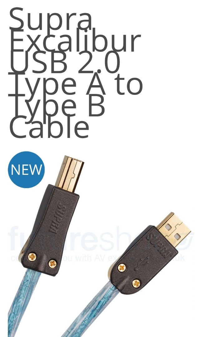 新品同様 SUPRA<br>SUPRA USB 2.0 EXCALIBUR （USB A-USB B）<br> 1m
