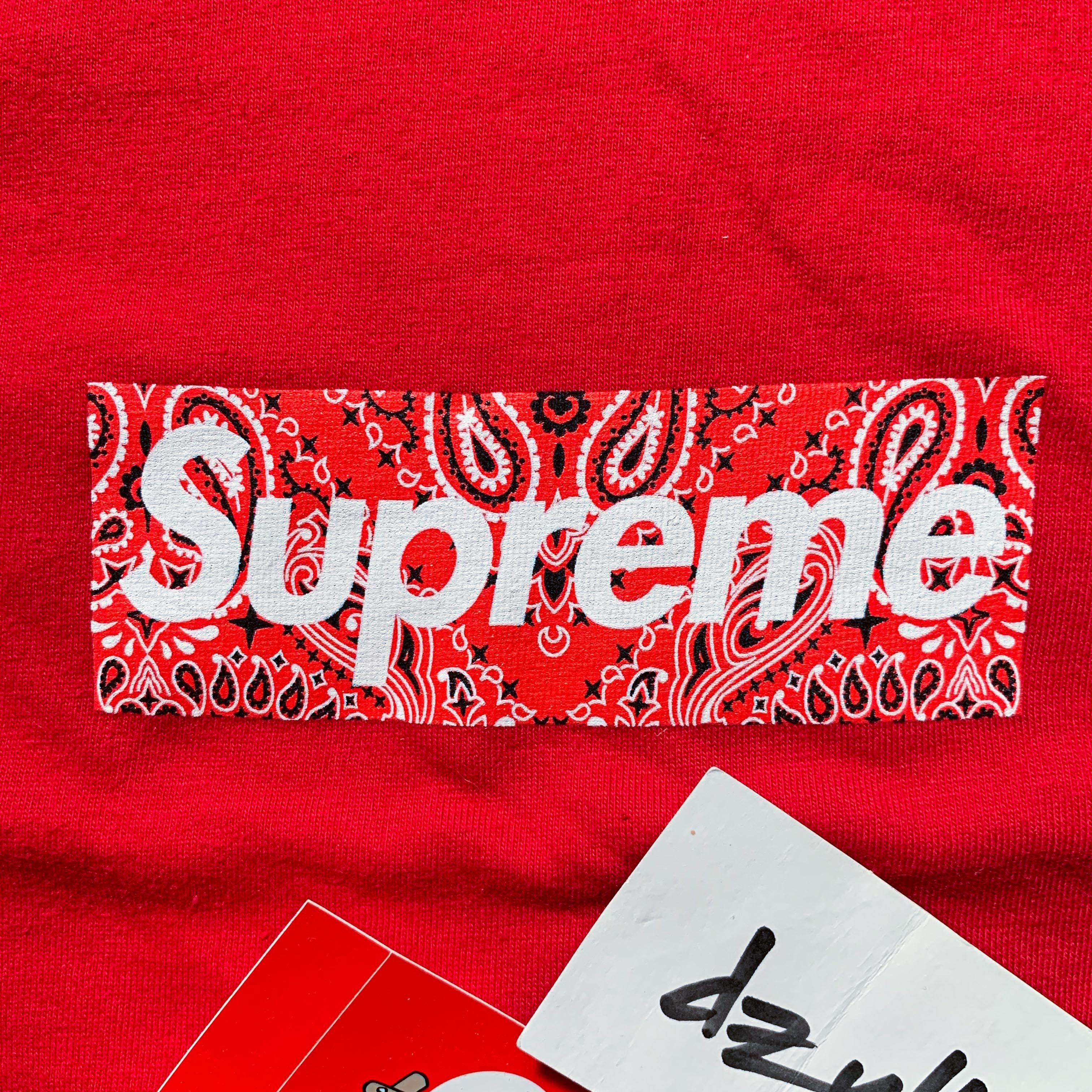 Supreme Bandana Box Logo Tee T-Shirt, Men's Fashion, Tops & Sets