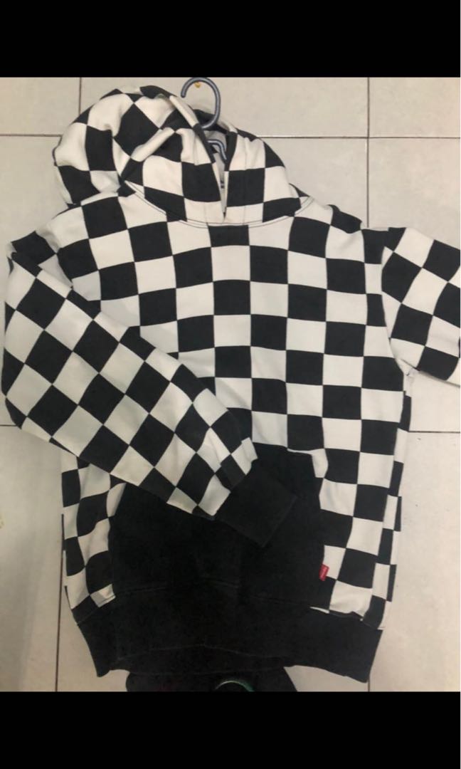 Checkered supreme hoodie deals
