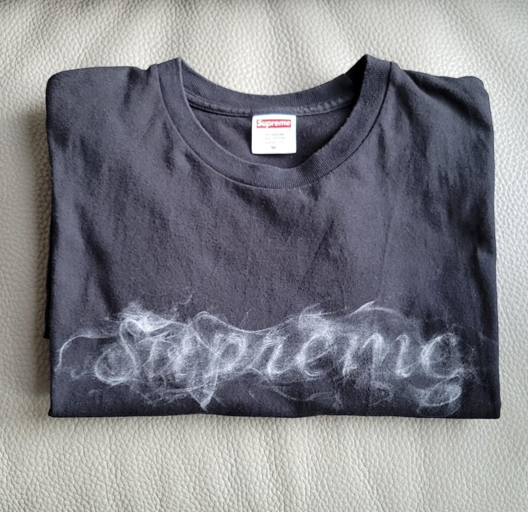Supreme Smoke Tee Black 19, 男裝, 上身及套裝, T-shirt、恤衫、有領