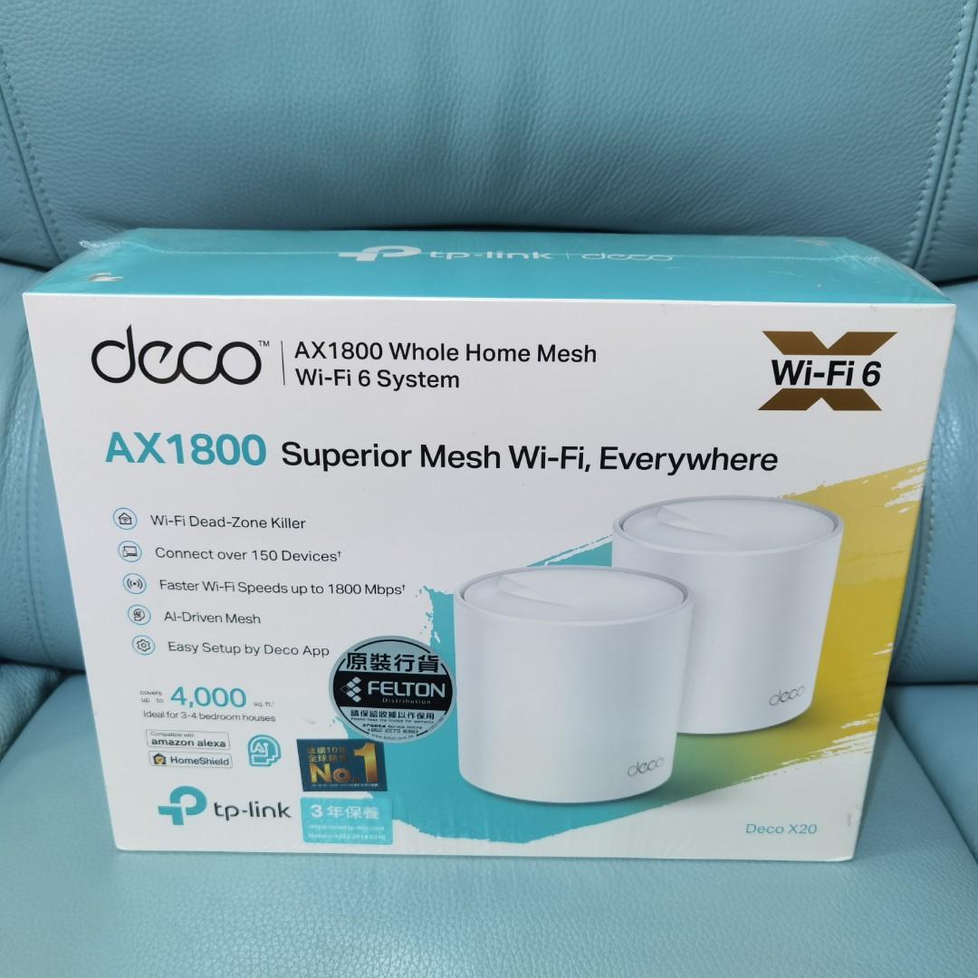 不議價》TP-Link Deco X20 (2-pack) AX1800 Whole Home Mesh Dual-bank