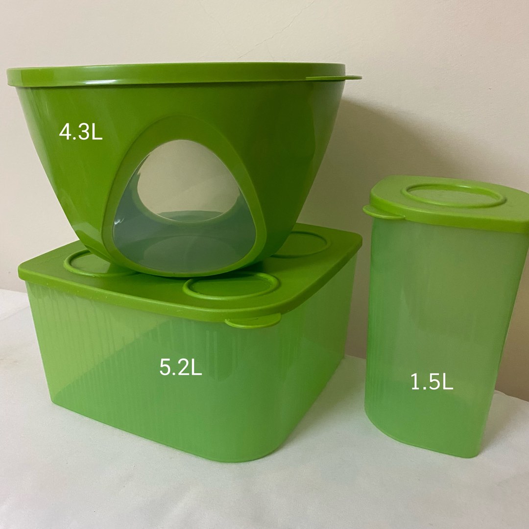 Tupperware Large Container Set, Furniture & Home Living, Kitchenware