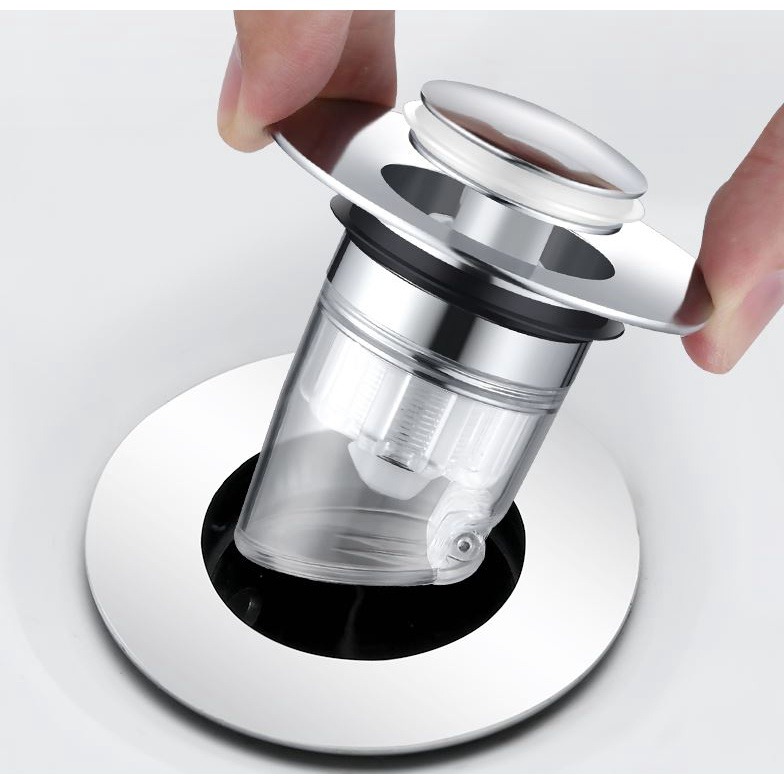 Universal Bathroom Sink Plug Push Drain Plug Anti Clogging Deodorant