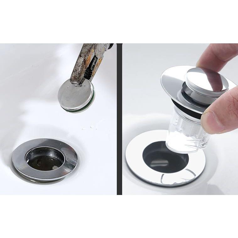 Universal Bathroom Sink Plug Push Drain Plug Anti Clogging Deodorant