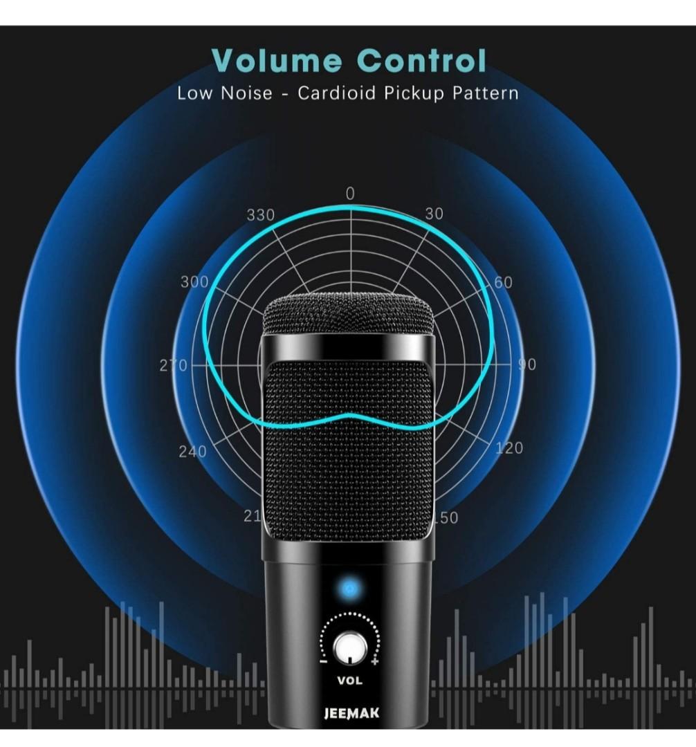USB Microphone Kit for PC Computer, JEEMAK Professional Condenser