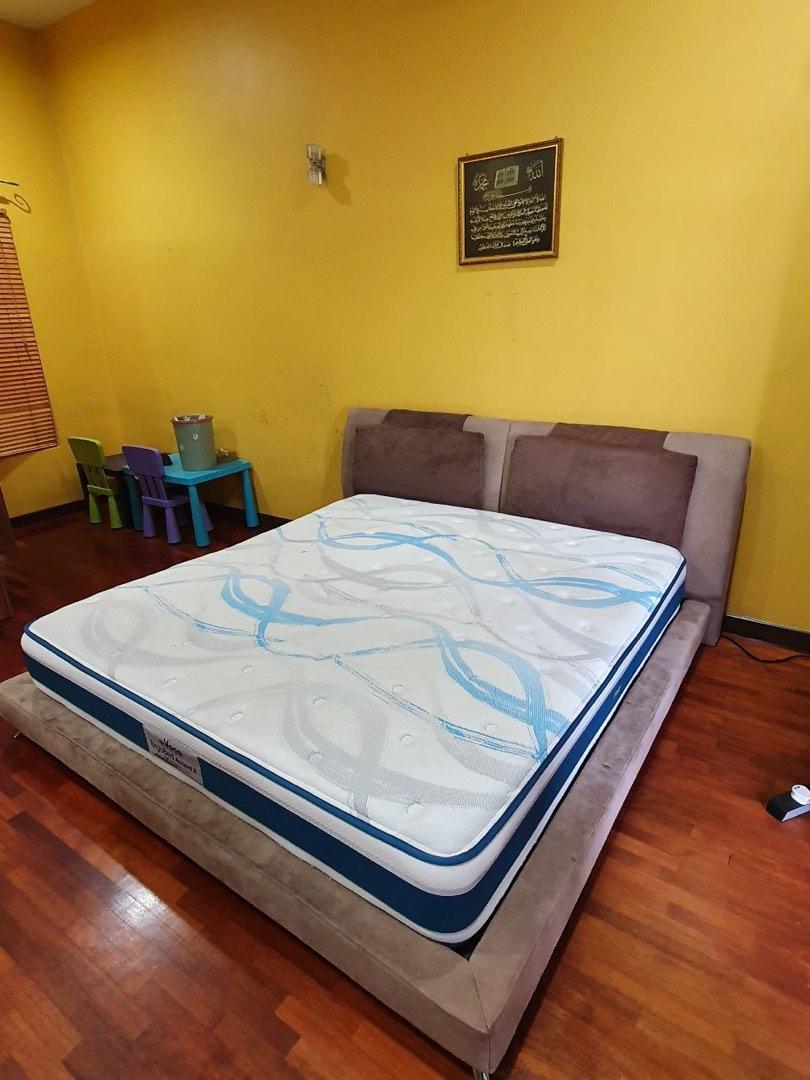 Used bed frame, Furniture & Home Living, Furniture, Bed Frames & Mattresses on Carousell