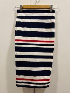 VALLEYGIRL Stripes Long Bodycon Skirt