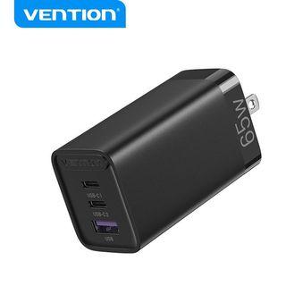 Vention 65W USB C 3 Ports GaN Wall Charger PD 3.0 Fast ChargerUSB C Power Adapter - FED