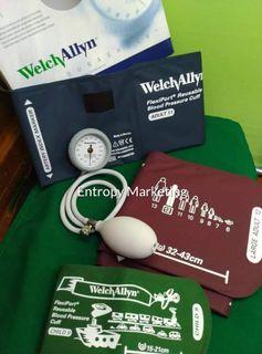 Welch Allyn Durashock Aneroid BP Sphygmomanometer with 3 reusable cuff size 9 size 11 and 12