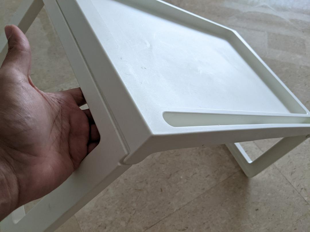 White Bed / Laptop Tray Ikea Klipsk, Furniture & Home Living