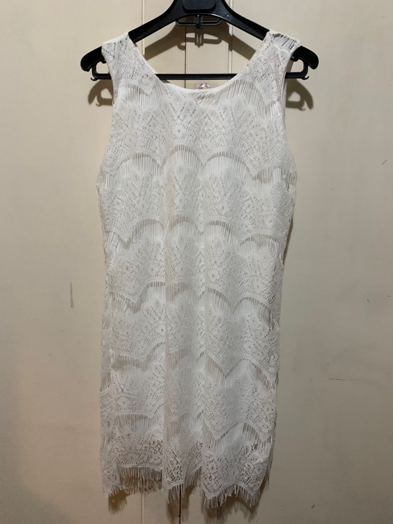 Lace Chic White Short Dress