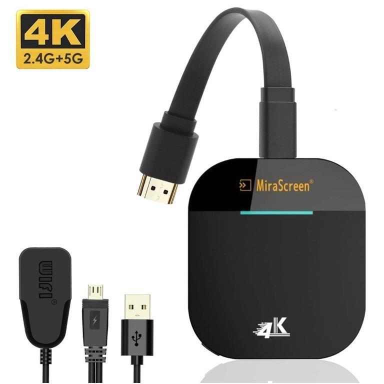 WIFI Display Dongle,4k Chromecast,HDMI Portable 2.4G/5G WiFi Display ...